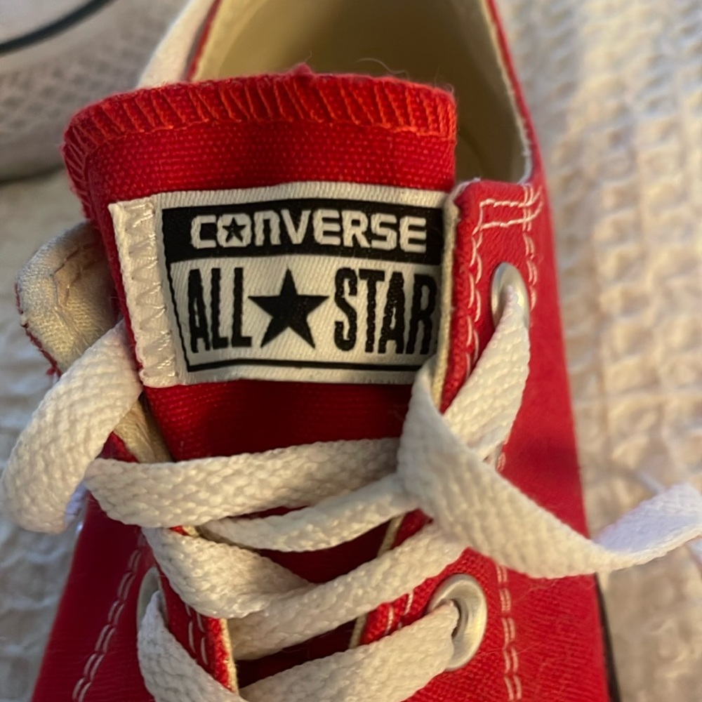 Converse All Star Low Tops Red Size 7 - Picture 6 of 7